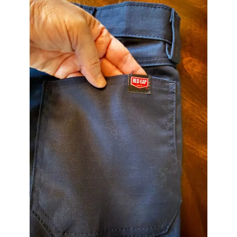 Red Kap Work Pants Mens 38X28 Navy Paint Industrial Utility Cargo Outdoor NWOT